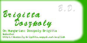 brigitta doszpoly business card